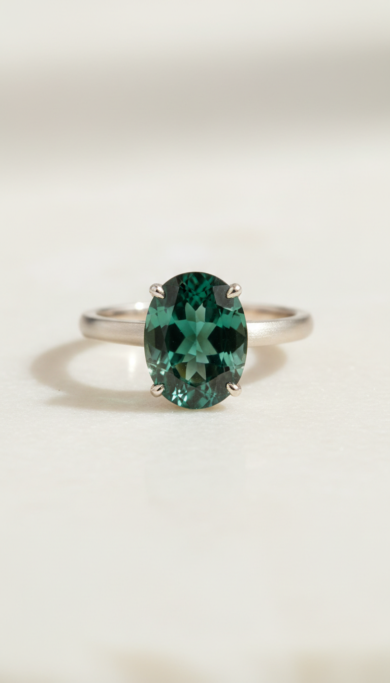 Aurora Turmalin Ring – Minimalistisch